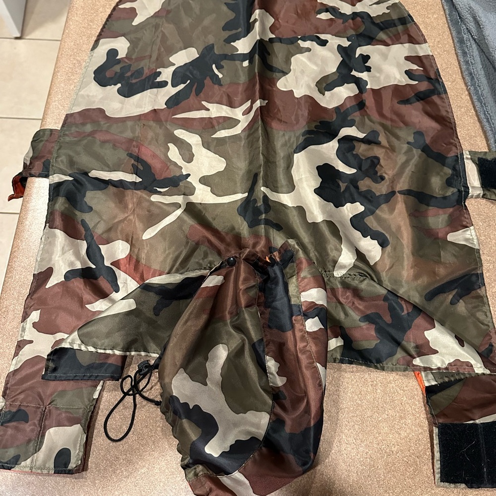 Camo Waterproof Pet Raincoat with Hood